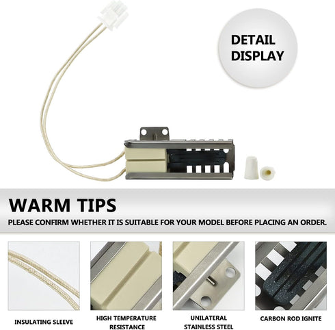 DG94-00520A Gas Range Oven Flat Igniter Oven Igniter for Samsung Gas Stove NX58F5500SS,NX58H5600SS,NX58h9500WS,Replaceable WB13K21 2692271 AP55779...