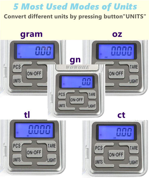 Food Travel Scale Portable Pocket Scale Gram Capacity 500g Degital Kitchen Small Miniature Scale Lab Measuring Scale High Precision...