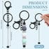 12 Pcs Beadable Keychains Bars Bulk for Keychain Making Blank Beaded Metal Keychain for Craft Keychain DIY Gift(Black)...