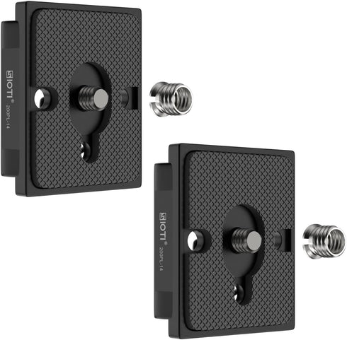 SIOTI 200PL-14 Quick Release Plate to RC/RC2/XPRO, 200PL-14 QR, Compatible for Manfr0tt0 Tripods Head with RC/RC2/XPRO Rapid Connect System...