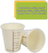 50 3oz Coated Paper Graduated Measuring Cups for Mixing Paint, Stain, Epoxy, Resin; Disposable, Recyleable, from Renewable Resource Bamboo, Wax Co...