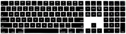 HRH Black Silicone Keyboard Cover Keypad Skin for Magic Keyboard with Numeric Keypad A1843 MQ052LL/A Released in 2017 (US Layout)...
