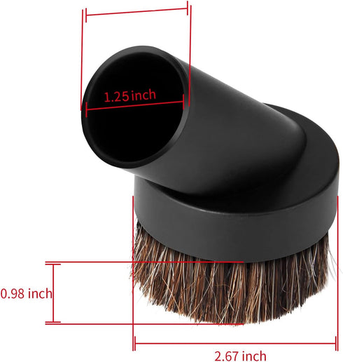 Lamoutor 2Pcs Soft Bristle Vacuum Brush Round Brush Vacuum Attachment Universal Vacuum Dust Brush for Most Vacuum Cleaners Accessories...