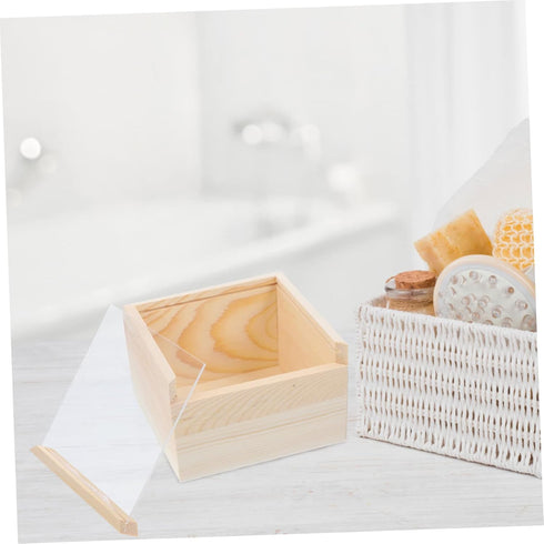 Box Storage Wooden Box Piggy Bank for Adults Art and Crafts for Adults Wooden Tea Organizer Jewelry Storage Case Clear Display Case Sundries Stora...