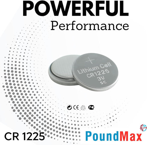 CR 1225 Batteries 3v Lithium Button Cell Battery Combo Pack - 5 Count...
