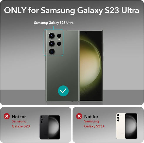 ESR for Samsung Galaxy S23 Ultra Case, Phone Case with Stand, 3 Stand Modes, Military-Grade Drop Protection, Slim Cover, Ultra, Boost Kickstand, B...