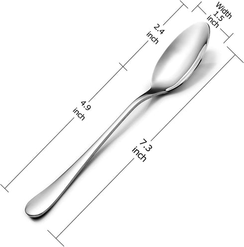 12 Pcs Dinner Spoon Set,Premium Food Grade Stainless Steel Spoons,Durable Metal Spoons,Tablespoon,Spoons Silverware Only,Mirror Finish & Dishwashe...