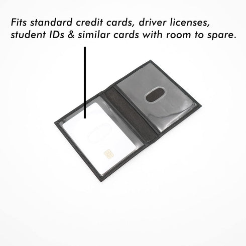 2 ID Leather Bifold License Holder (Black RFID Napa)...