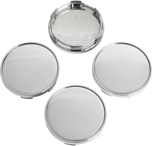 KitsPro 2.2Inch 56MM Wheel Center Caps, Pack of 4 (Chrome, Outer 56MM, Inner 53MM)...