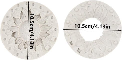Large Sunflower Silicone Molds 3D Flower Fondant Molds for Cake Decorating Cupcake Topper Candy Chocolate Flower Soap Wax Candle Polymer Clay Gum ...
