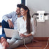 5-Outlet Surge Protector Wall Charger with 4 USB Ports - 1680J Multi Plug for Home, Office, Travel...