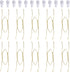 10-Piece Brass Plate Wall Hangers, 8 Inch Invisible Decorative Plate Holders, Comes with 12-Piece Wall Hooks...