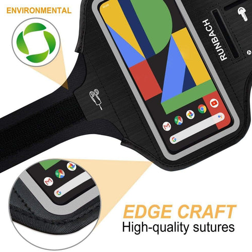 Running Armband for Google Pixel 8/7/6/6 Pro/5a/4XL/3a XL/3 XL, Running Exercise Case with Card Slot for Pixel (Black)...