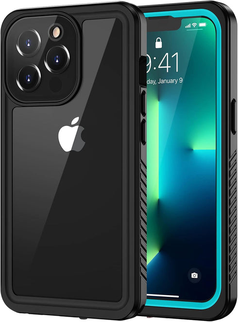Lanhiem for iPhone 13 Pro Case, IP68 Waterproof Dustproof Shockproof Cases with Built-in Screen Protector, Full Body Heavy Duty Protective Cover f...