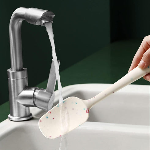 SiXi Silicone Spoon Shovel Heat Resistant One Piece Design Seamless Nonstick Spoon Flexible Scraper Baking Mixing Tool Kitchen Restaurant Cooking ...