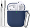 for Airpods Case Cover 2&1 with Cleaner Kit,Soft Silicone Protective Case for Apple AirPods 2nd/1st Generation Charging Case with Keychain,Shockpr...