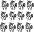 50pcs Antique Silver Plated Horse Charms Pendants for DIY Bracelets Necklace, Jewelry Findings Making Accessaries(Z77)...