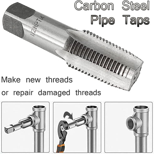WANXIANG 1/2" Carbon Steel NPT Pipe Tap and 1/2" Broken Water Pipe Extractor,Home Water Pipe Repair Kit...