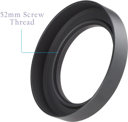 Haoge Metal Lens Hood for Nikon NIKKOR Z 40mm f/2, Z 28mm f/2.8, Z 28mm f/2.8 (SE) Lens,Screw Hood, Compatible with 52mm UV Filters and 52mm Lens ...