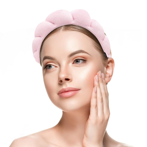3Pcs Spa Headbands for Washing Face Makeup Headband Skincare Headbands for Women Girls Terry Cloth Sponge Head Band for Face Wash Make Up Skin Car...