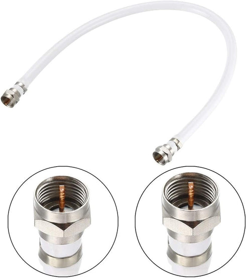 uxcell RG6 Coaxial Cable with F Type Male to F Type Male Connectors 1 ft 2pcs...
