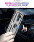 Military Grade Drop Impact for Motorola Moto G7 Power Case Moto G7 Supra Case 360 Metal Rotating Ring Kickstand Holder Magnetic Car Mount Armor Sh...