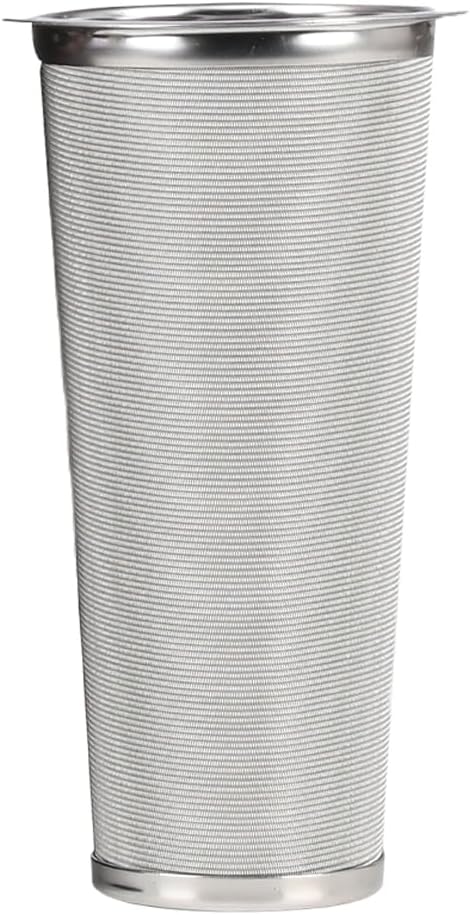 Premium conical Infuser Cold Brew Coffee Maker for 1 QT Wide Mouth Mason Jars. 50 Micron EXTRA Fine Mesh 304 Stainless Steel with Free Silicone Se...