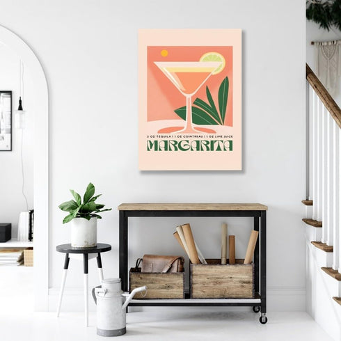 Margarita Boho cocktail poster MIX & MATCH Bar Cart Decor With cocktail recipes bar pictures wall Art decor Canvas Print Kitchen Club Apartment Ho...