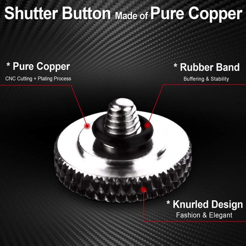 Camera Shutter Button (2 Pack/Silver) Upscale and Delicate Soft Shutter Release Button...