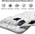 Neoprene Keyboard Carrying Case with Mouse Bag for Logitech MK270 Wireless Keyboard and Mouse Combo-Wireless Keyboard Sleeve (White)...