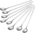 Briout 8-Piece 9-Inch Long Handle Iced Tea Spoon, Ice Cream Spoon, Premium 304 Stainless Steel Cocktail Stirring Spoons...