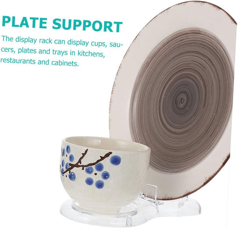 Alipis 2pcs Plate Display Stand China Dish Shape Acrylic...