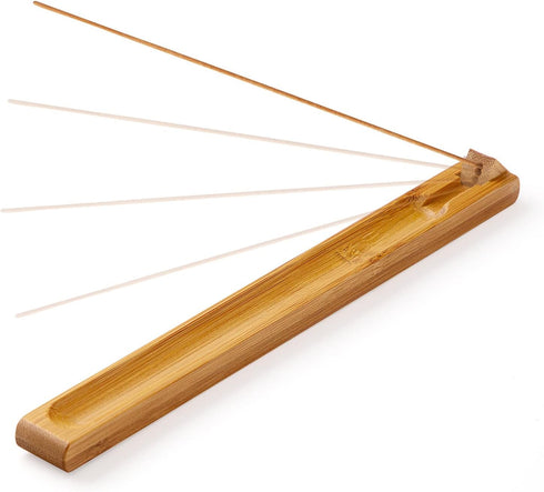Bamboo Wood Incense Holder for Sticks with Adjustable Angle, Incense Burner with Ash Catcher, 9.8 Inches...