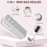 Mini Bag Sealer, 2024 Upgrade USB rechargeable Bag Sealer 2 in 1 Bag Sealer and Cutter Magnetic USB Rechargeable Mini Sealing Machine Heat Seal To...
