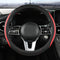 Car Steering Wheel Cover, Leather Steering Wheel Cover Red Universal 14.5-15 Inch Microfiber Leather Anti-Slip Breathable Auto Steering Wheel Cove...