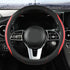 Car Steering Wheel Cover, Leather Steering Wheel Cover Red Universal 14.5-15 Inch Microfiber Leather Anti-Slip Breathable Auto Steering Wheel Cove...