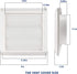 4 Inch White Plastic Louvered Outdoor Vent Cover With Stainless Steel Grille Screen for Dryer, Exhaust Vent cover Widely Used for Dryers and Houses Wall to Keep Rain, Snow, Wind or Birds