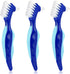 3 Pcs Hard Denture Brush, 3 Colors Premium Hygiene Denture Cleaning Brush for Denture Care, Double Sided Toothbrush with Multi-Layered Bristles & ...