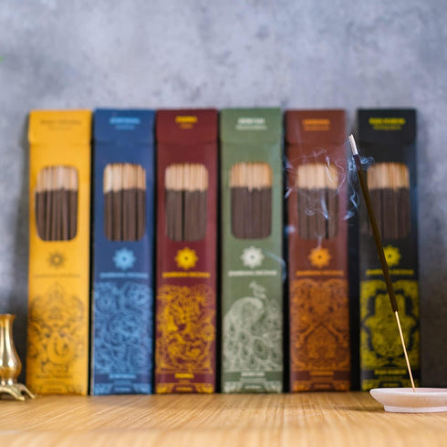 Jembrana Incense Sticks Mix 6 Scents (144 Sticks Total), 24 Sticks Each of Sandalwood, Amber, Maha Triloka, Gardenia, Padma & Raja Harum, Sold by ...