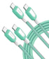 USB C to USB C Cable 120W 2-Pack, 6ft+10ft USB Type C Cable Fast Charging Compatible with iphone 15 Pro max Samsung S22 ultra, MacBook Air/Pro iPa...