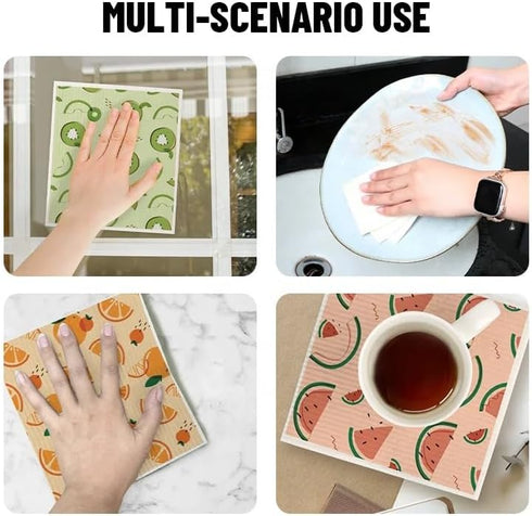 Generic New Eco Friendly Products Reusable Kitchen Cleaning Sponge Cloth Towels Swedish Dish Cloth Cellulose, 17.2 x 19.5 cm...