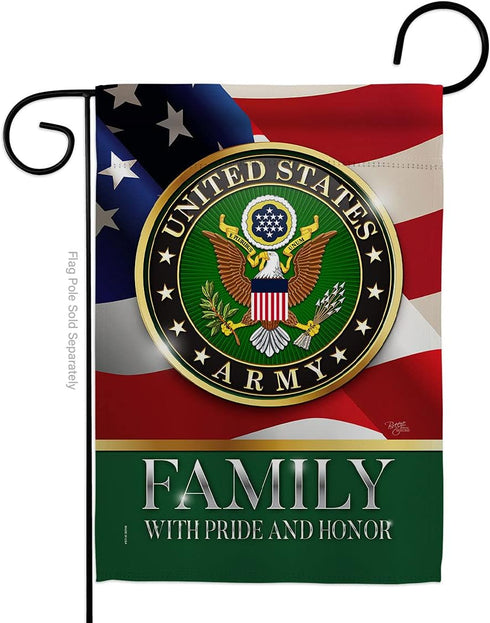 US Army Family Honor Garden Flag - Armed Forces Rangers United State American Military Veteran Retire Official - House Decoration Banner Small Yar...