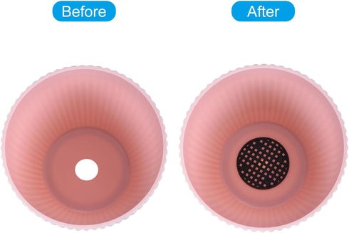 PATIKIL Flower Pot Hole Mesh Pad, 60Pcs 1.8 Inch/4.5cm Round Rigid Bonsai Drainage Mesh Grid Screen Bottom Grid Mat for Garden, Black...