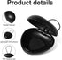 2pcs Ear Plug Carrying Cases, Small Earplug Storage Case Black Triangular Earbud Case Holder with Lanyard Mini Portable Case for Travel Business O...