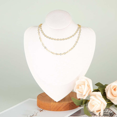 KYUNHOO 16.4 Feet Gold Plated Stainless Steel Jewelry Making Chains 4mm Circle Link Chain Bulk for Women Bracelet Necklace DIY Crafts Jewelry Supp...