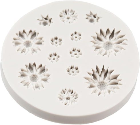 Daisy Flower Fondant Mold Flower Candy Silicone Molds For Cake Decoration Cupcake Topper Chocolate Cupcake Topper Sugar Craft Polymer Clay Gum Pas...