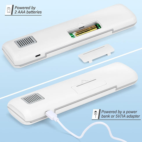 YourMate UVC Toothbrush Case Travel Toothbrush Covers Case for Houshold and Traveling Power by AA Battery or USB-C Cord White...