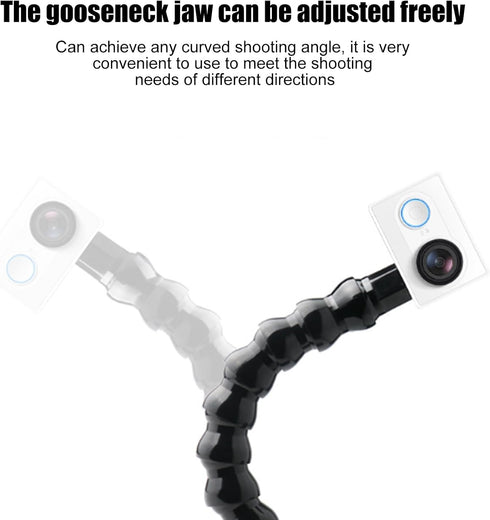 Camera Mount Arm Flexible Mount Arm, 12 Sections Sports Camera Clamp Arm Jaw, 1/4in Screw Holes to 1/4in Screw Action Camera Mounts and Clamps Arm...