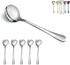Kyraton 6-Piece Stainless Steel Round Soup Spoons - Dinner & Table Spoons, Silverware Set, Dishwasher Safe...