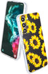 Phone Case Compatible with Galaxy S22 Case,Black Sunflower Pattern Cute Floral Case Soft TPU Back Cover for Samsung Galaxy S22 6.1 Inch...